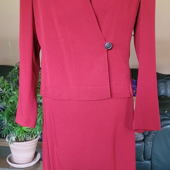 Zapa rust color evening dress with jacket size 8 - Picture 3 of 16